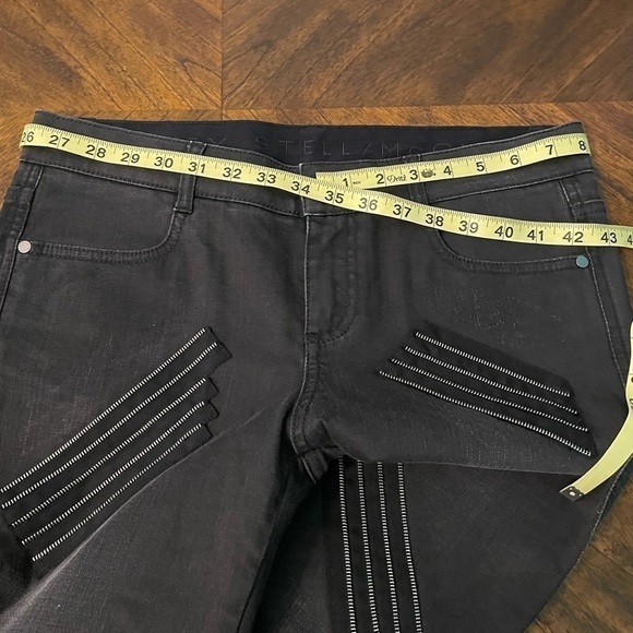 Stella McCartney Embellished Moto Skinny Jeans Black Designer Denim Size 30 NWT - Picture 11 of 14